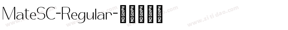 MateSC-Regular字体转换