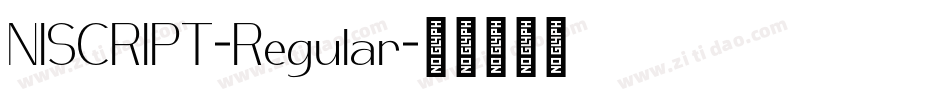 NISCRIPT-Regular字体转换