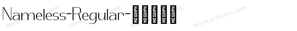Nameless-Regular字体转换