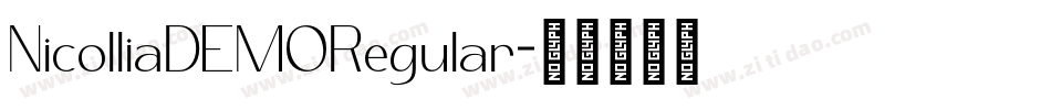 NicolliaDEMORegular字体转换