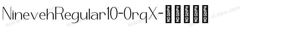NinevehRegular10-0rqX字体转换