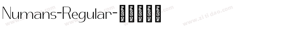 Numans-Regular字体转换