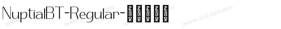 NuptialBT-Regular字体转换