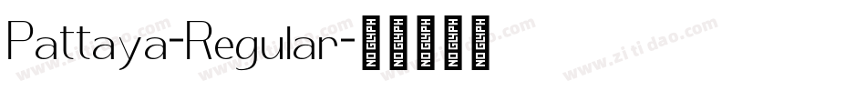 Pattaya-Regular字体转换