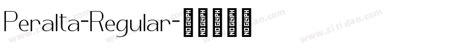 Peralta-Regular字体转换