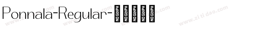 Ponnala-Regular字体转换