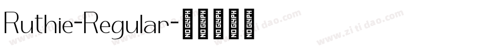 Ruthie-Regular字体转换