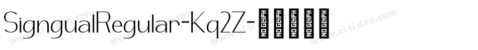 SigngualRegular-Kq2Z字体转换