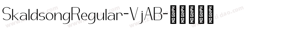 SkaldsongRegular-VjAB字体转换