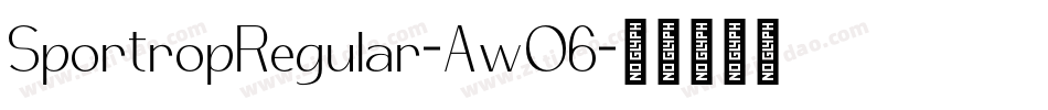 SportropRegular-AwO6字体转换