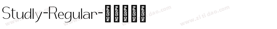 Studly-Regular字体转换