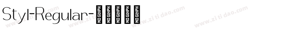 Styl-Regular字体转换