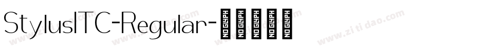 StylusITC-Regular字体转换