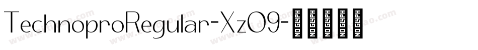 TechnoproRegular-XzO9字体转换