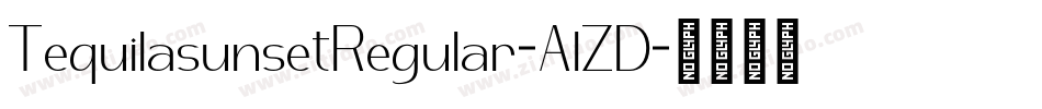 TequilasunsetRegular-AlZD字体转换