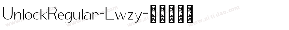 UnlockRegular-Lwzy字体转换