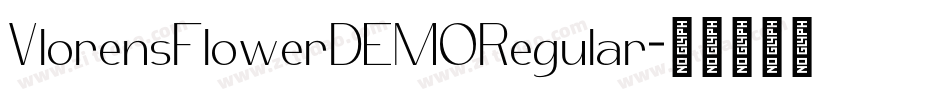 VlorensFlowerDEMORegular字体转换