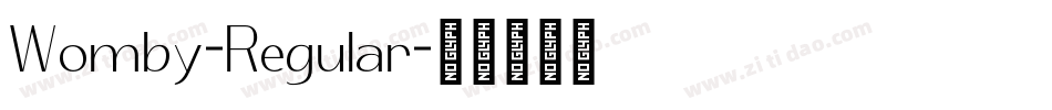 Womby-Regular字体转换