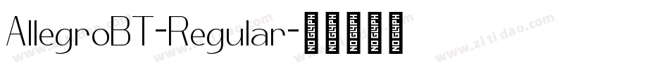 AllegroBT-Regular字体转换