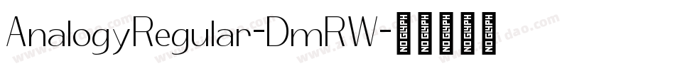 AnalogyRegular-DmRW字体转换