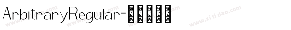 ArbitraryRegular字体转换