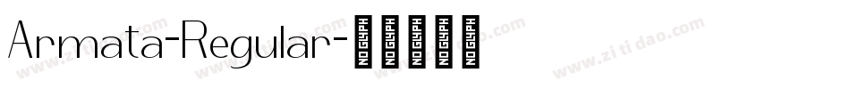 Armata-Regular字体转换