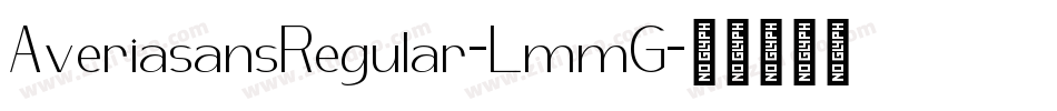 AveriasansRegular-LmmG字体转换