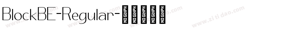 BlockBE-Regular字体转换