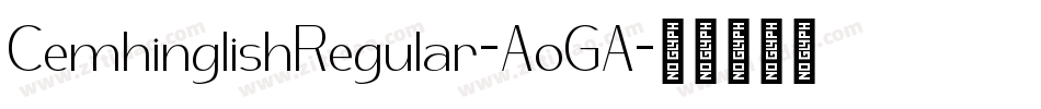 CemhinglishRegular-AoGA字体转换