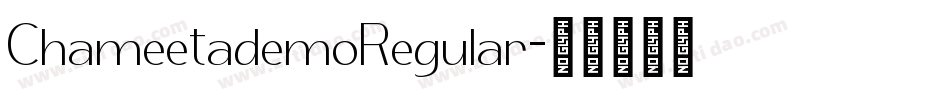 ChameetademoRegular字体转换