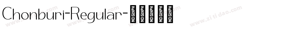Chonburi-Regular字体转换