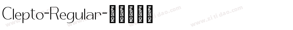 Clepto-Regular字体转换