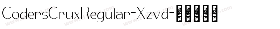 CodersCruxRegular-Xzvd字体转换
