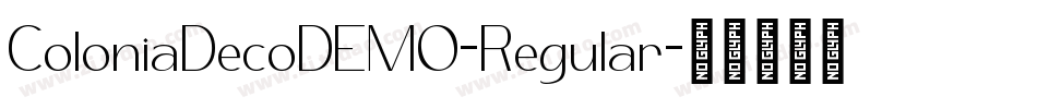 ColoniaDecoDEMO-Regular字体转换