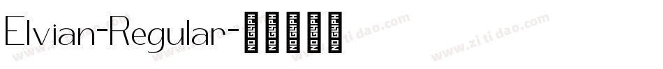 Elvian-Regular字体转换