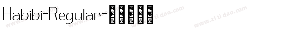 Habibi-Regular字体转换