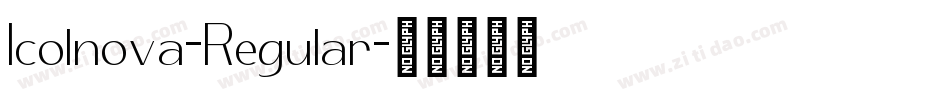 Icolnova-Regular字体转换