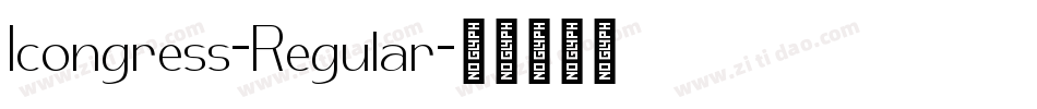 Icongress-Regular字体转换