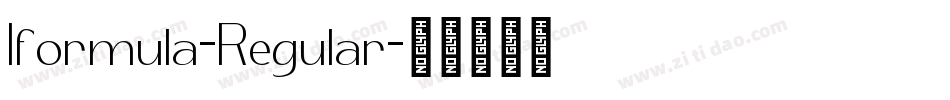 Iformula-Regular字体转换 Iformula-Regular字体转换
