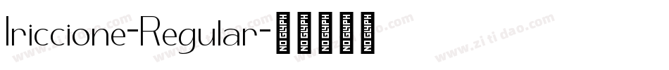 Iriccione-Regular字体转换