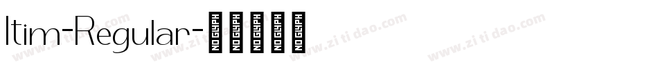 Itim-Regular字体转换