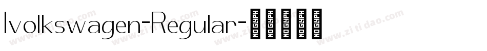 Ivolkswagen-Regular字体转换