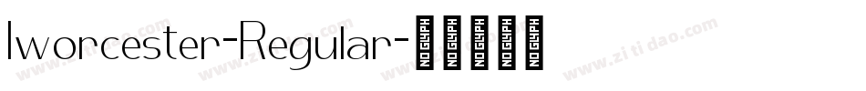 Iworcester-Regular字体转换