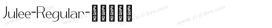 Julee-Regular字体转换