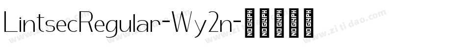 LintsecRegular-Wy2n字体转换