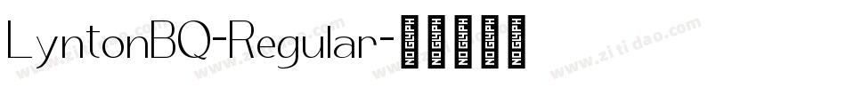 LyntonBQ-Regular字体转换