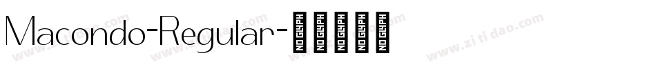 Macondo-Regular字体转换