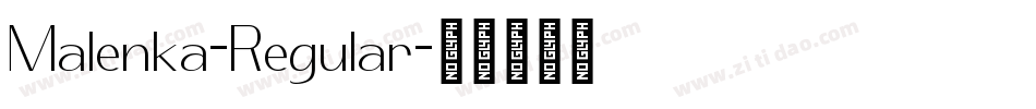 Malenka-Regular字体转换