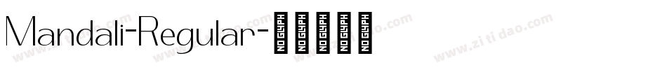 Mandali-Regular字体转换