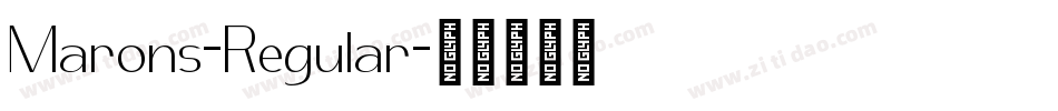 Marons-Regular字体转换